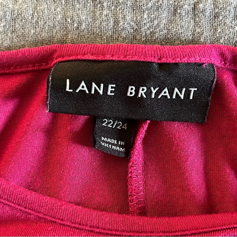 Lane Bryant deep pink bottom cinch side ties maxi dress 22/24 - Picture 4 of 10